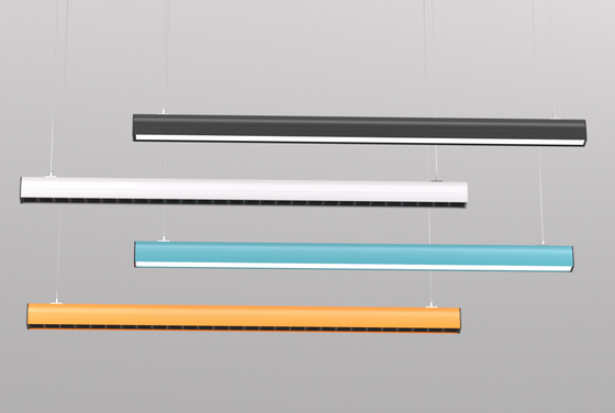 โคมไฟห้อยเพดาน LED แบบเส้นตรง LETARON (hover + grille) โคมไฟแชนเดอเลียร์แบบหรี่แสงได้ โคมไฟเกาะห้องครัว 4 สี โคมไฟแชนเดอเลียร์แบบเส้นตรงทันสมัยสำหรับห้องรับประทานอาหาร โฮมออฟฟิศ ห้องทำงาน บาร์