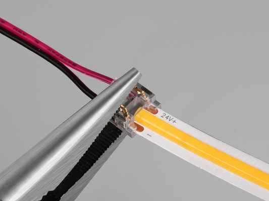 LETARON COB ไฟเส้น LED 24V ไฟเทป LED, 480 ชิ้น/เมตร LED, สว่างพิเศษ ลูเมนสูง 3000K วอร์มไวท์ 3 เมตร, หรี่แสงได้พร้อมเทป 3M, แหล่งจ่ายไฟ UL 30W, สวิตช์สัมผัสสำหรับห้องนอน, บ้าน, ครัว DIY